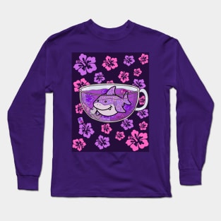 Floral Shark Tea Long Sleeve T-Shirt